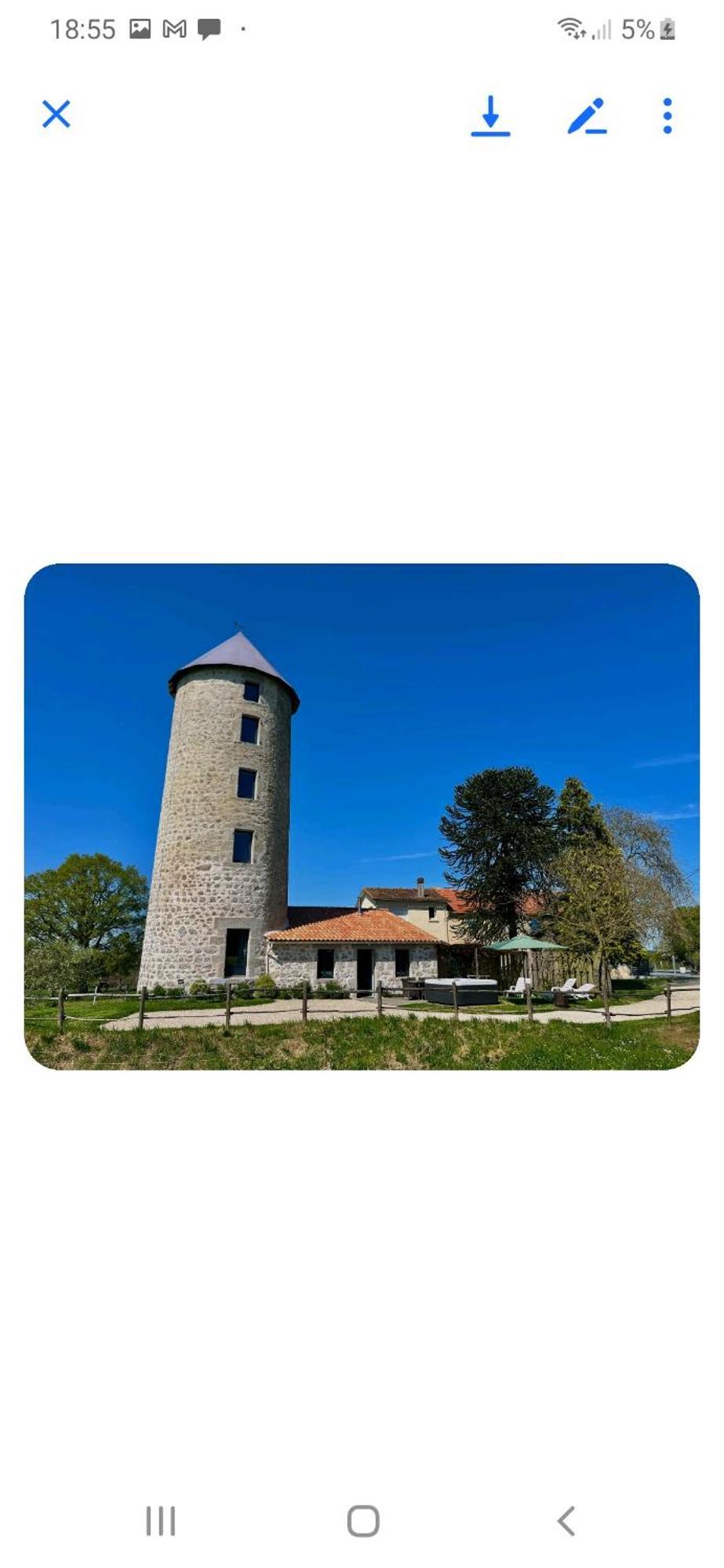 Loue Ancien Moulin A Vent Avec Piscine Et Jacuzzi Neuvy-Bouin Exterior foto